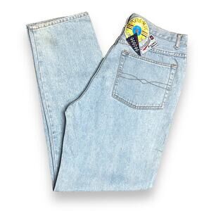 VINTAGE Kozmic Blues‎ Kosmic High Waisted Straight Leg Acid Wash Jeans 36 Long
